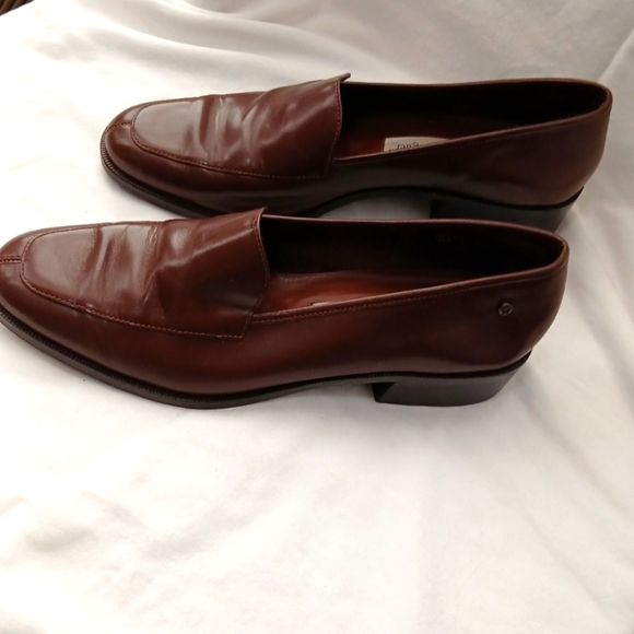 Etienne Aigner Townsend Brown Leather Low Heel Loafers Womens 8M Classic Preppy - Picture 1 of 7